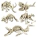 PowerTRC 5PCS 3D Printed Dinosaur Skeletons Fidget Toys Mosasaurus Ankylosaurus Mammoth Shark Saber Tiger Toy 3D Printed Dragon Animals Toys Articulated 3D Figurine Stress Relief Toy Bone White - Image 2