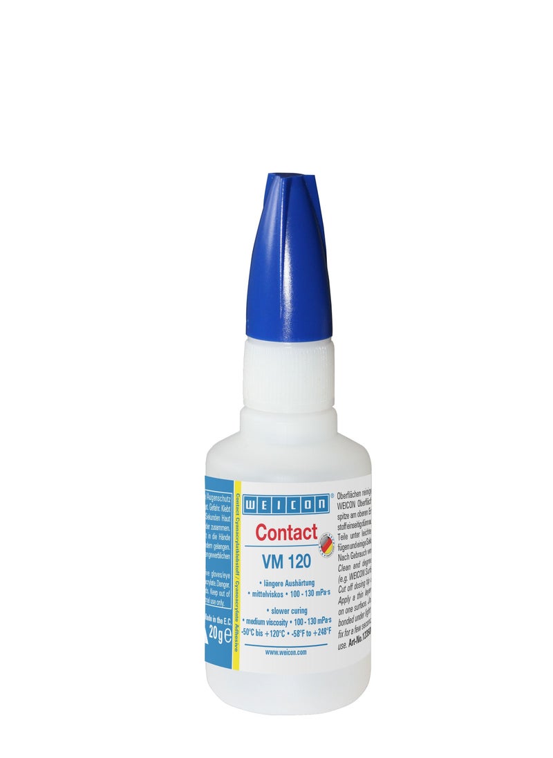 Weicon - WEICON Contact VM 120 | 20 g | Cyanoacrylate Adhesive for metal bonding of all kinds - Image 1