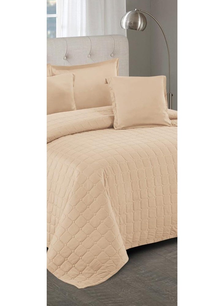 مون مفرش سرير نفرين فندقي مضغوط يتكون من 6 قطع ليمنحك صيف منعش، لحاف مقاس 250x230 سم - Image 3