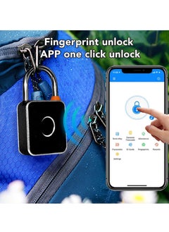 Generic Fingerprint Padlock with Dual Unlocking Methods, Durable Aluminum Alloy Construction, Enhanced Security for Cabinets, Fitness Facilities, and Toolboxes. Perfect for Reliable Locking Solutions.  - Image 4