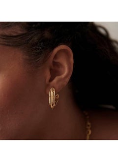 Mevecco Women Huggie Hoop Earrings Gold Ear Stud Cuff 14K Gold Filled Small Boho Beach Simple Delicate Handmade Hypoallergenic Jewelry Gift  - Image 2