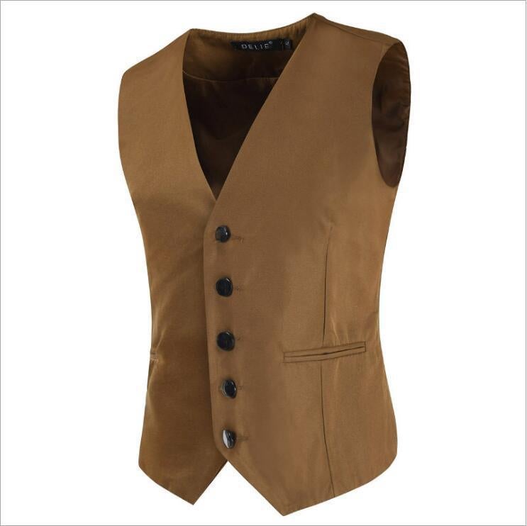 2025 Summer Men'S Trendy Korean Style Slim Vest Jacket Suit Vest Large Size 5Xl Vest 8702 - Image 1