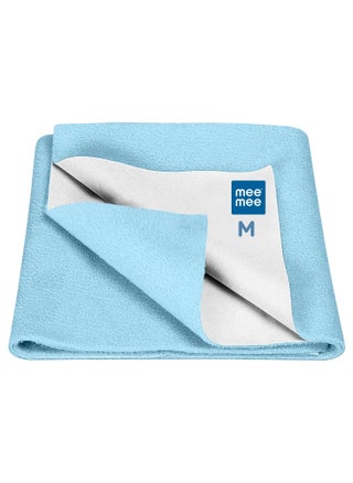 Instadry Cotton Bed Protector Mattress Ultra Absorbent Quick Dry Sheet for Newborns Soft Breathable Reusable Waterproof Cot Sheet for Toddlers Skin Friendly 140x220cm Blue - pzsku/ZB5C069E0384628C959F7Z/45/_/1739889954/9e7c3399-019d-4f43-a7a7-a667a9b24068