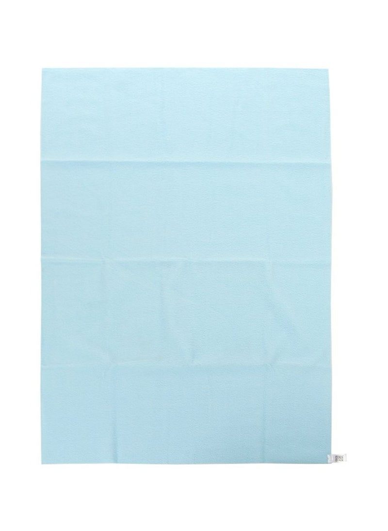 Instadry Cotton Bed Protector Mattress Ultra Absorbent Quick Dry Sheet for Newborns Soft Breathable Reusable Waterproof Cot Sheet for Toddlers Skin Friendly 140x220cm Blue