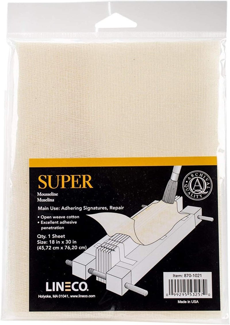 Lineco Book Binding Super Cloth 18x30 Sheet - Ideal for Book Making and Repairs - Image 1