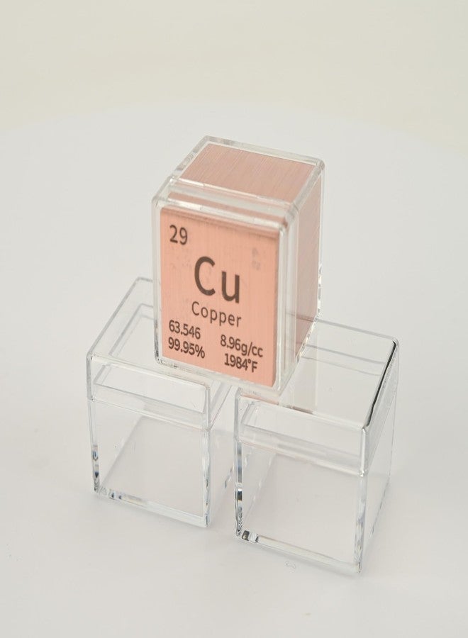 STPCTOU 6PCS Acrylic Box with Lid for 1" 25.4mm Element Cubes, Clear Case for Elements Collections, Science Education Displays - Image 5