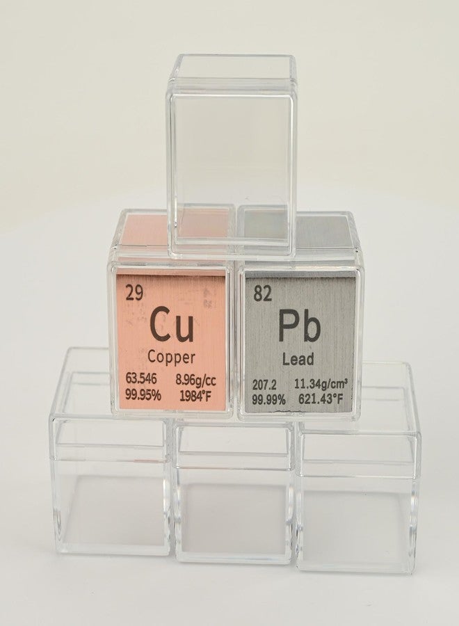 STPCTOU 6PCS Acrylic Box with Lid for 1" 25.4mm Element Cubes, Clear Case for Elements Collections, Science Education Displays - Image 3