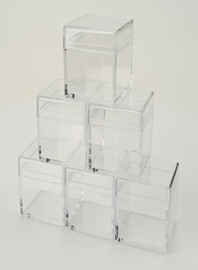 STPCTOU 6PCS Acrylic Box with Lid for 1" 25.4mm Element Cubes, Clear Case for Elements Collections, Science Education Displays - Image 2