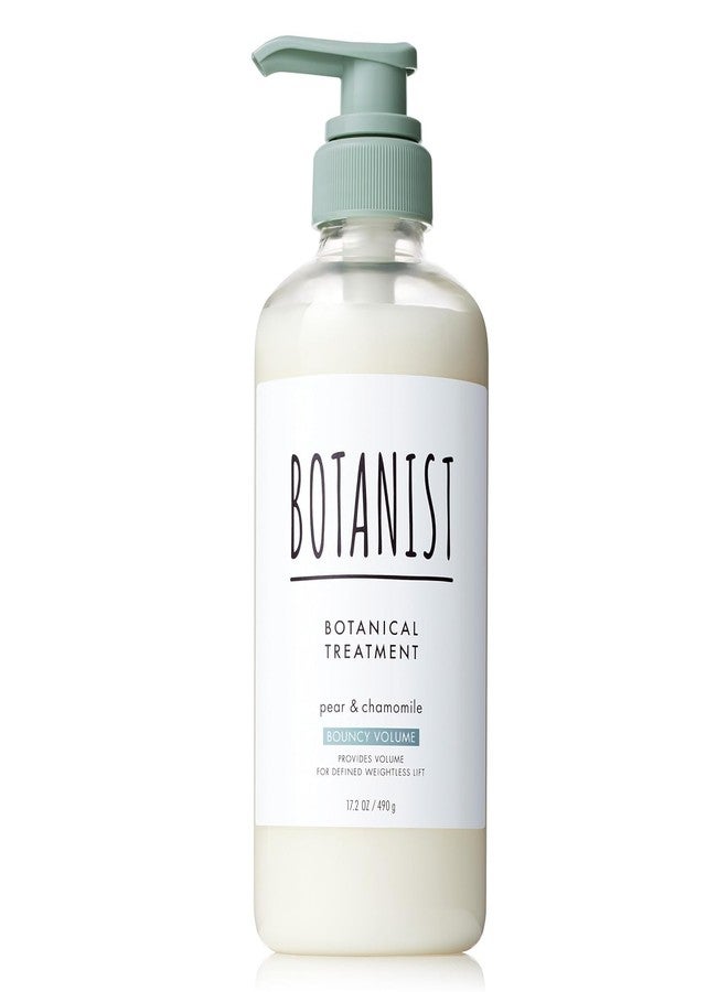 Botanist Botanical Hair Conditioner Treatment from Japan, Bouncy Volume with Pump, Silicone-Free, Natural & Organic, Suitable for All Hair Types - Pear&Chamomile, 16.6 fl oz (490 ml) - Image 1