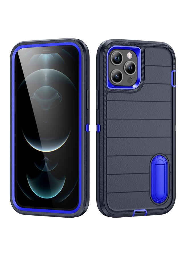 زبون جراب لهاتف iPhone 12 Pro Max Defender Gen2 مصنوع من مادة البولي كربونات المتينة + جراب هاتف من السيليكون مع حامل - Image 1