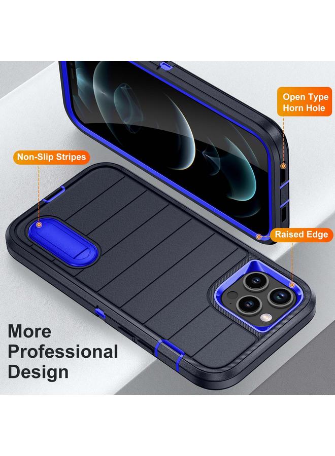 زبون جراب لهاتف iPhone 12 Pro Max Defender Gen2 مصنوع من مادة البولي كربونات المتينة + جراب هاتف من السيليكون مع حامل - Image 3