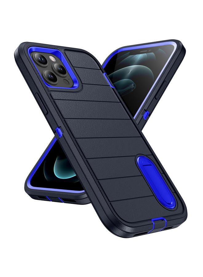 زبون جراب لهاتف iPhone 12 Pro Max Defender Gen2 مصنوع من مادة البولي كربونات المتينة + جراب هاتف من السيليكون مع حامل - Image 2