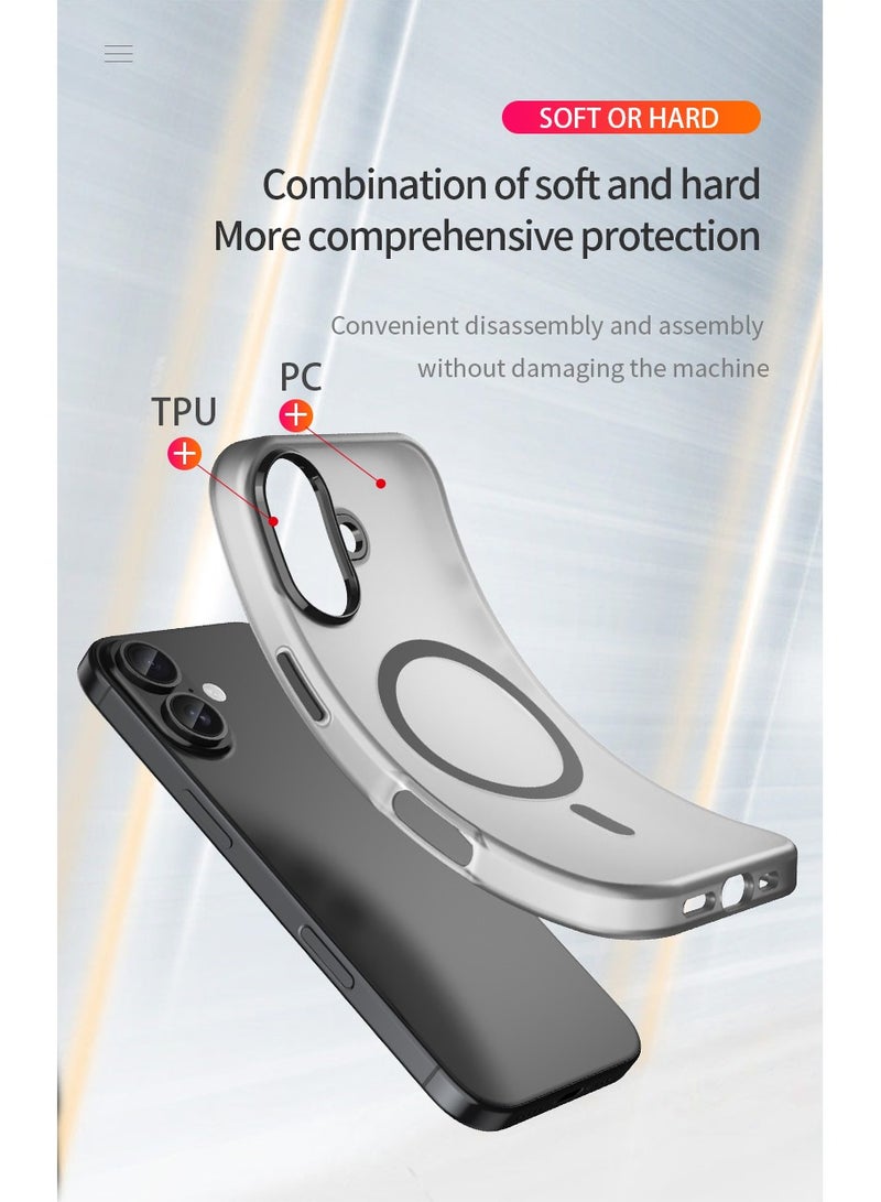 iPhone 17 MagSafe Case Magnetic Back Cover,Anti-Yellow Shockproof Back Cover,Slim Phone Cover with Strong Magnet for Apple 17 (2025) - view 3