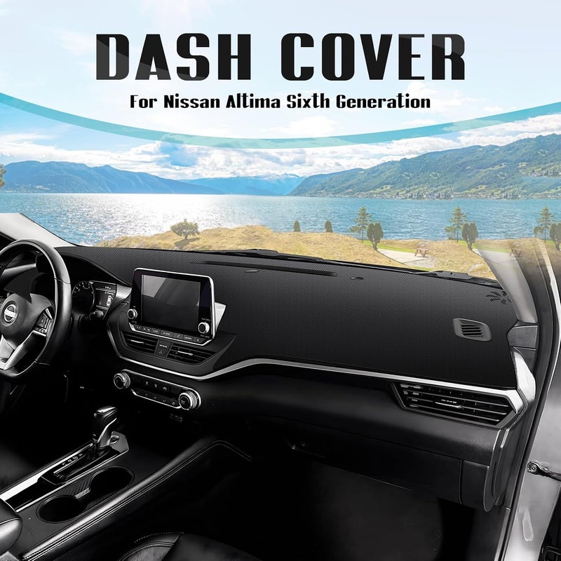 FIILINES Dash Cover for 2019-2026 Nissan Altima, Dashboard Mat Accessories Dash Cover Sunshade Nonslip Mesh Protector No Glare Black - Image 2