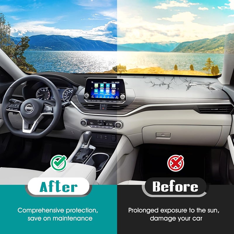 FIILINES Dash Cover for 2019-2026 Nissan Altima, Dashboard Mat Accessories Dash Cover Sunshade Nonslip Mesh Protector No Glare Black - Image 4