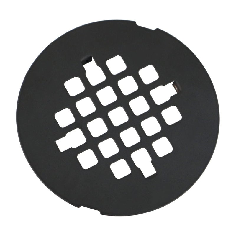Black Snapin Shower Drain CoverHidrop 414 OD Round Shower Strainer Grid EasytoInstall Replacement Cover Stainless Steel Matte Black