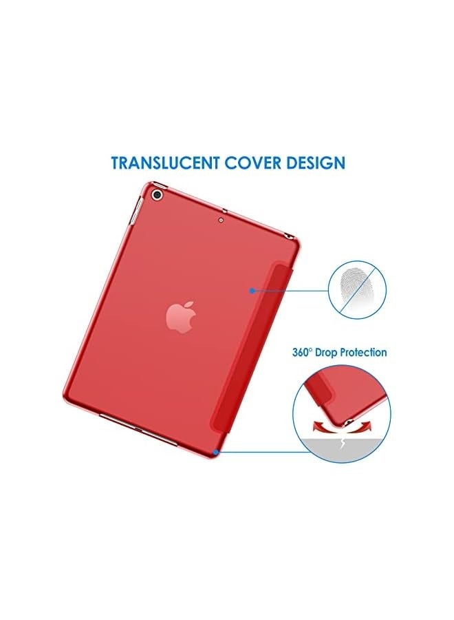 Jetech Case for iPad (9.7-Inch, 2018/2017 Model, 6th/5th Generation), Smart Cover Auto Wake/Sleep (Red) - Image 3