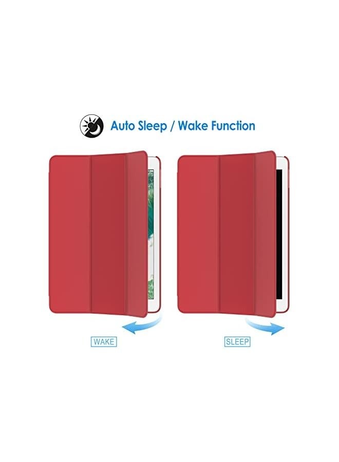 Jetech Case for iPad (9.7-Inch, 2018/2017 Model, 6th/5th Generation), Smart Cover Auto Wake/Sleep (Red) - Image 5