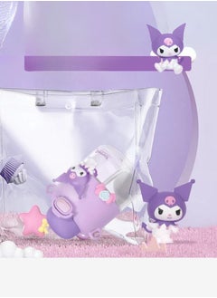 Kawaii Straw Cup Sanrio Kuromi Double Drink water bottle  550ml  - Image 4
