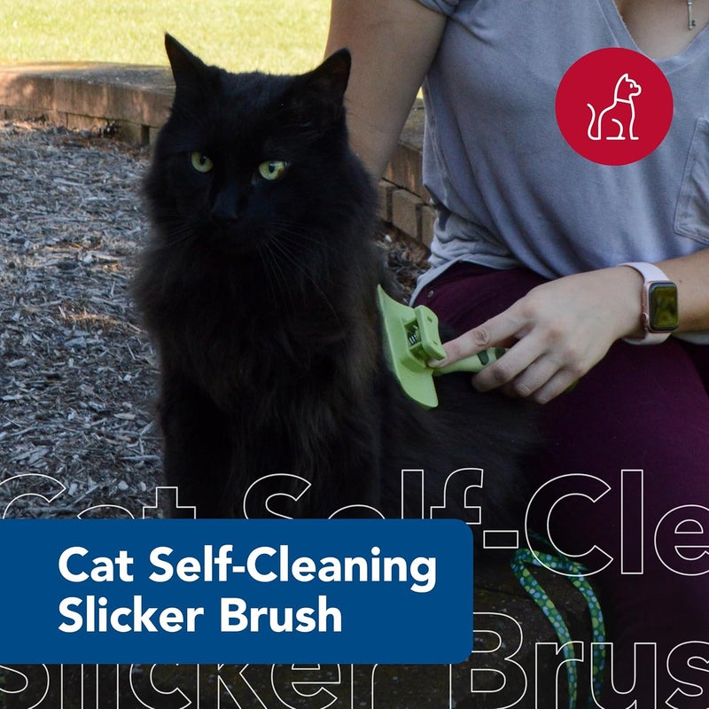 Coastal Pet Safari Cat Self-Cleaning Slicker Brush for Grooming - Image 2