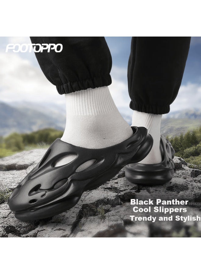 Footoppo Men's Thick-soled Hole Shoes Home Slippers Men's Beach Non-slip Outdoor Sandals Summer Cushioned Sandals - Image 1