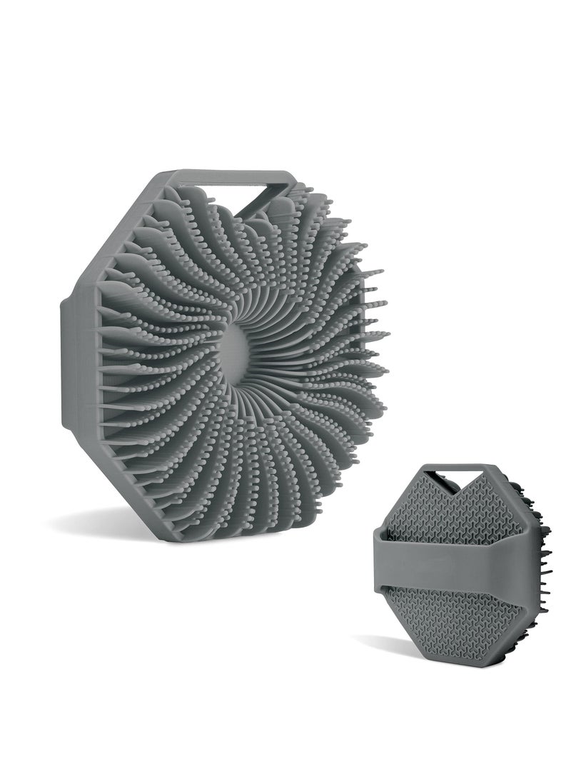 KASTWAVE Antimicrobial Silicone Body Scrubber for Sensitive Skin Eco-Friendly Lathers Well and Charcoal Infused for a Deep Clean Get Softer Healthier Skin - Image 1