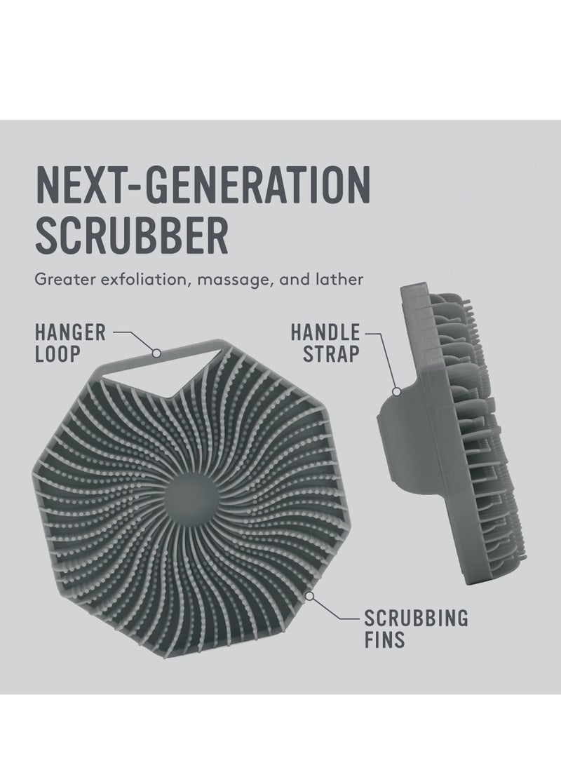 KASTWAVE Antimicrobial Silicone Body Scrubber for Sensitive Skin Eco-Friendly Lathers Well and Charcoal Infused for a Deep Clean Get Softer Healthier Skin - Image 3