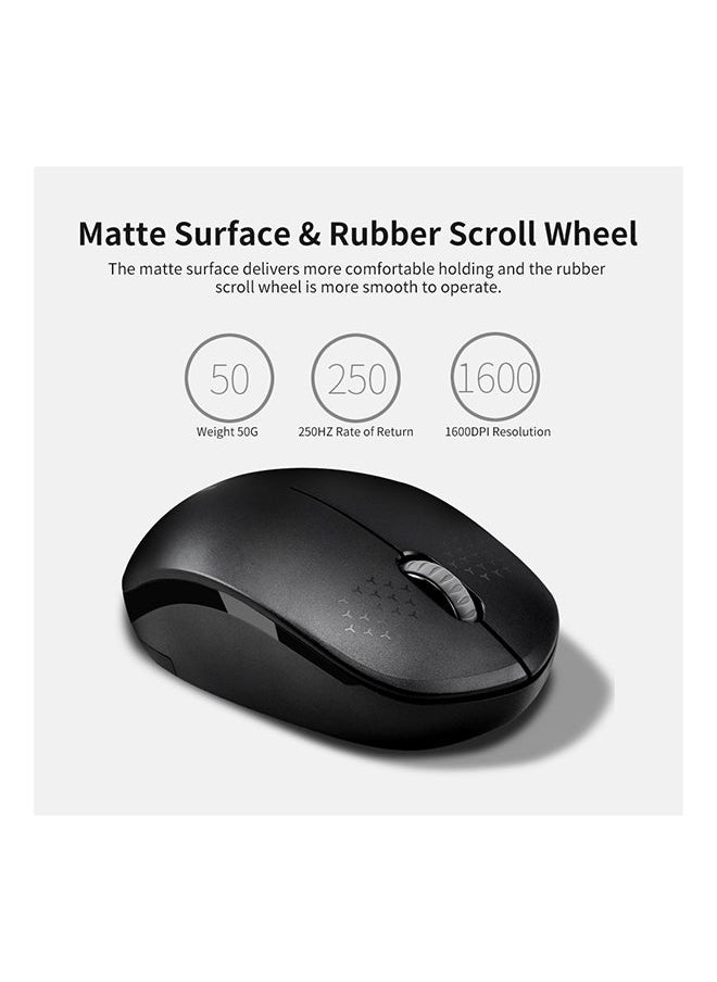 NIBEMINENT Concave Button Wireless IK7300 Keyboard And Mouse Set Black  - Image 3