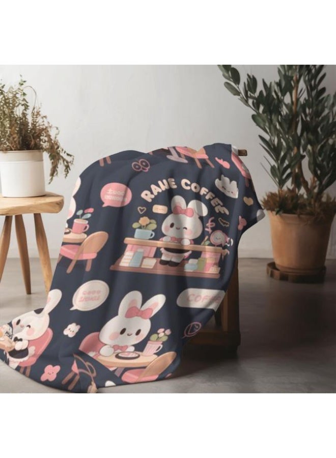 general Flannel thin blanket (warm and comfortable, suitable for sleep, gaming, dust removal and sandproof) 150cm*200cm - 410 - Image 1