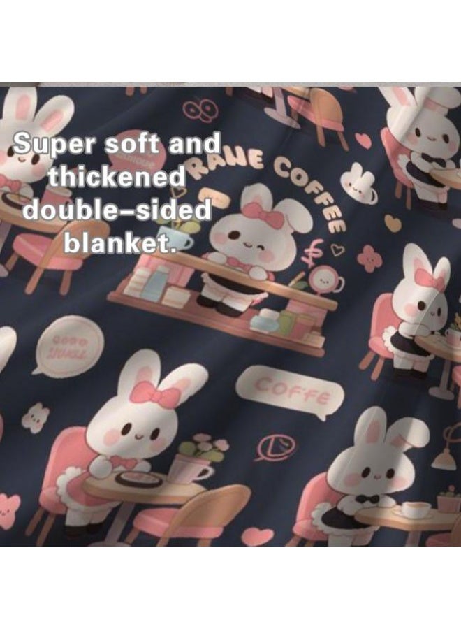 general Flannel thin blanket (warm and comfortable, suitable for sleep, gaming, dust removal and sandproof) 150cm*200cm - 410 - Image 5