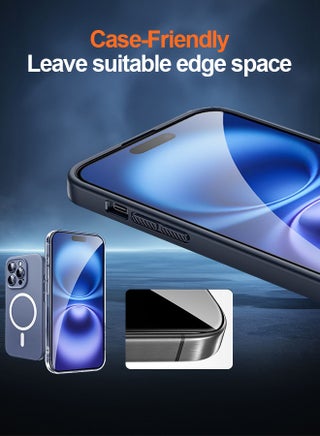 [4 عبوات] واقي شاشة لهاتف آيفون 16 بلس (6.7 بوصة)، زجاج مقسّى مع إطار محاذاة التثبيت، مناسب للحالة، شفاف عالي الدقة - view 3