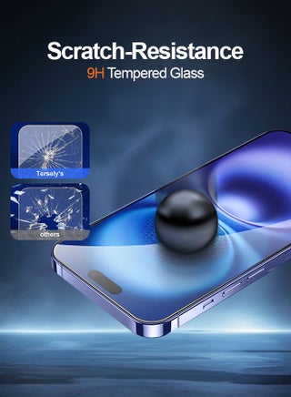 [4 عبوات] واقي شاشة لهاتف آيفون 16 بلس (6.7 بوصة)، زجاج مقسّى مع إطار محاذاة التثبيت، مناسب للحالة، شفاف عالي الدقة - view 4