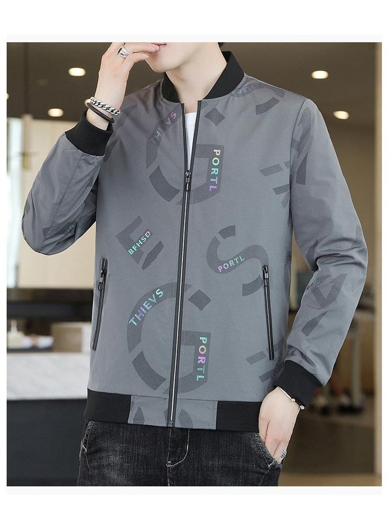 Large Size Fashionable Men's Printed Casual Men's Jacket  - Image 2