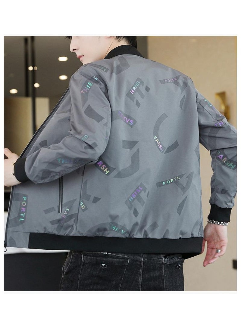 Large Size Fashionable Men's Printed Casual Men's Jacket  - Image 3