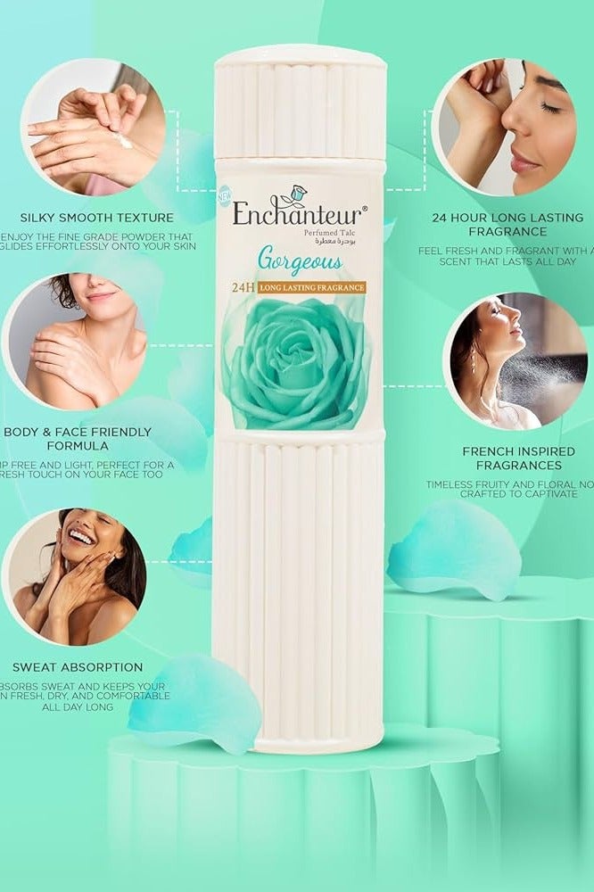Enchanteur Perfumed Talc Gorgeous 250 G - Image 2