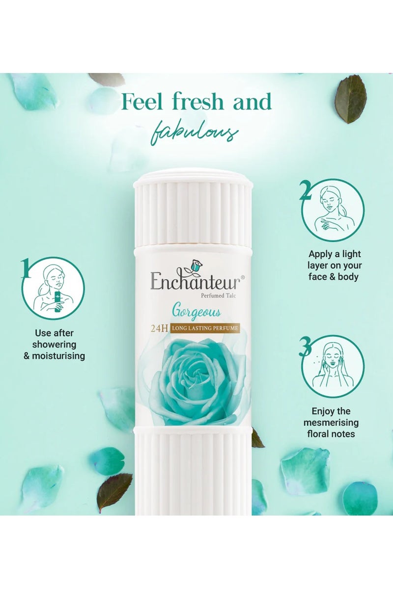 Enchanteur Perfumed Talc Gorgeous 250 G - Image 3
