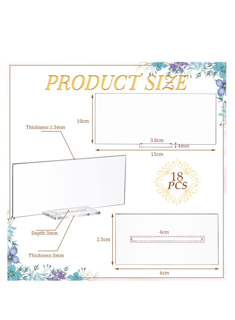 Generic 10 Pcs Acrylic Place Card Stands Clear Table Display Holder Acrylic Sign Stand Wedding Table Number with Card Slot for Wedding Reception Office Menu DIY Art Meeting(Rectangle,5.9 x 4 Inch)  - Image 5