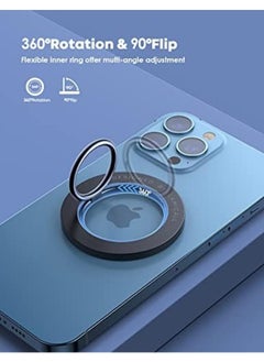 Lamicall Magnetic Phone Ring Holder For Magsafe Magnetic Finger Phone Ring Stand Holder Magnet Ring Grip Compatible With Iphone 12 13 14 15 Pro Max Plus Mini Mag Safe Accessories Misty Black  - Image 3