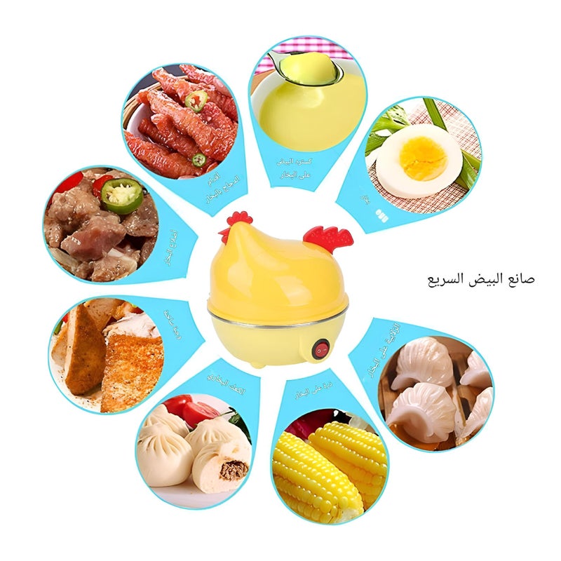 FAST EGG POOKER - Simplify your morning with our efficient egg cooker which includes a measuring cup for precise water control, allowing you to achieve your desired egg doneness effortlessly. - Image 3