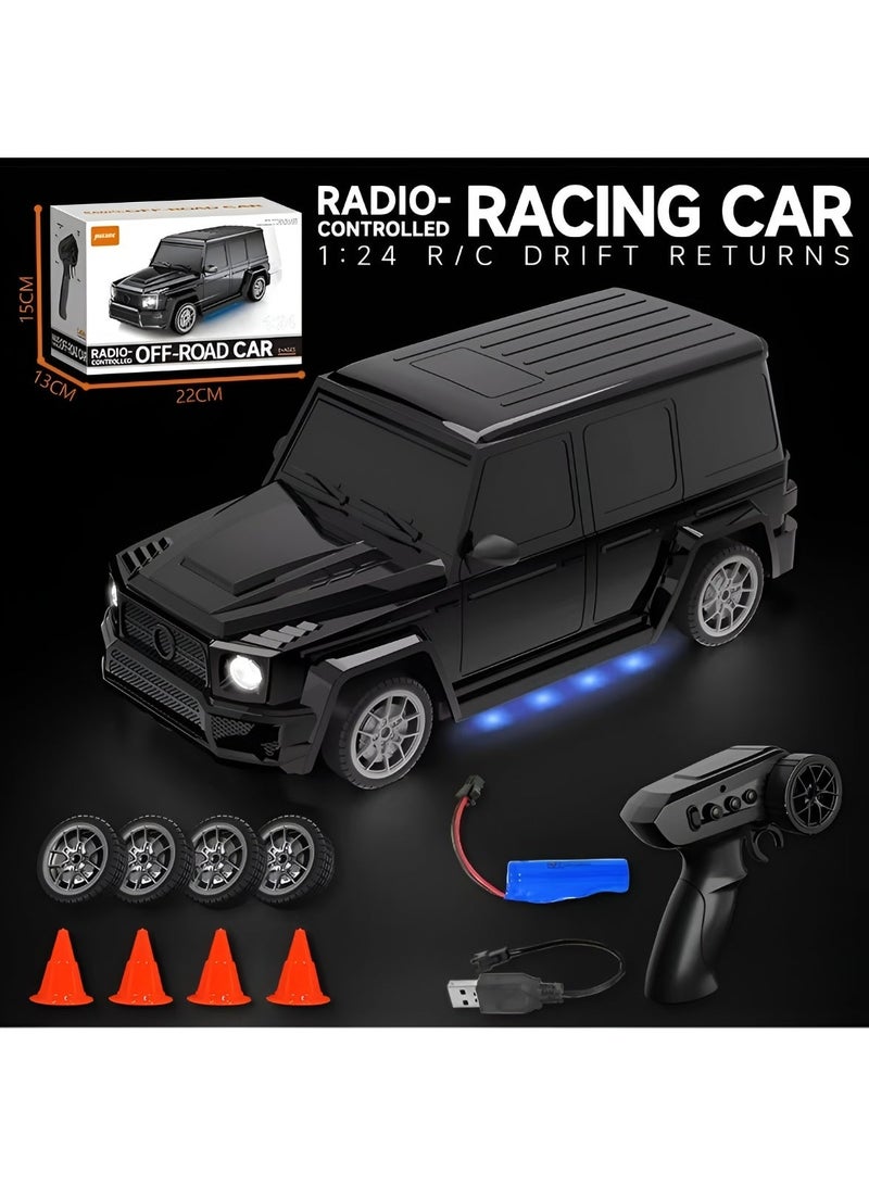 HOBB 1:24 Scale G Wagon Model RC Drifting Car – 20 km/h High-Speed Remote Control Vehicle with 2.4GHz Wireless Controller and USB Rechargeable Battery - Image 3