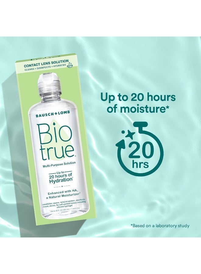 Biotrue محلول عدسات الاتصال من بيوترو، محلول متعدد الأغراض للعدسات اللينة، يتضمن علبة عدسات، 10 أونصة سائلة (عبوة من 2) - Image 3