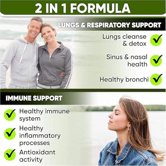 NutraPro Lung Health & Immune Support Supplement - Lung Cleanse and Detox With Immunity Vitamins For Better Lungs, Immune Defense, Clear Lungs & Deep Breathing Including Quercetin & Cordyceps.Two Months Supply - Image 2