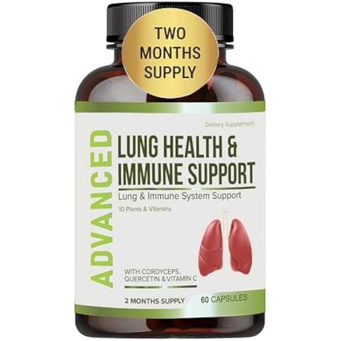 NutraPro Lung Health & Immune Support Supplement - Lung Cleanse and Detox With Immunity Vitamins For Better Lungs, Immune Defense, Clear Lungs & Deep Breathing Including Quercetin & Cordyceps.Two Months Supply - Image 1