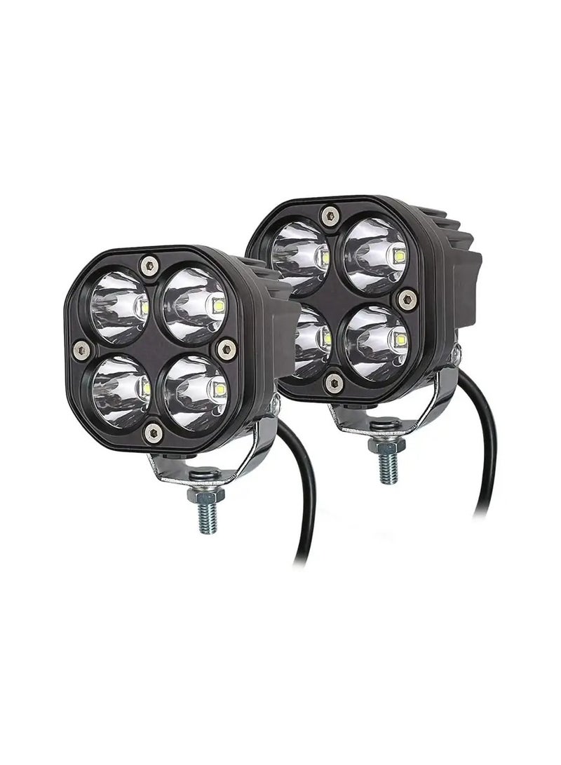 TBS DESIGN White Waterproof Fog Lights 3 inch LED Driving Lights For Wrangler Offroad 4X4 Auto Car Jeep Truck ATV UTV Boat Motorcycle bait 40W 2PCS