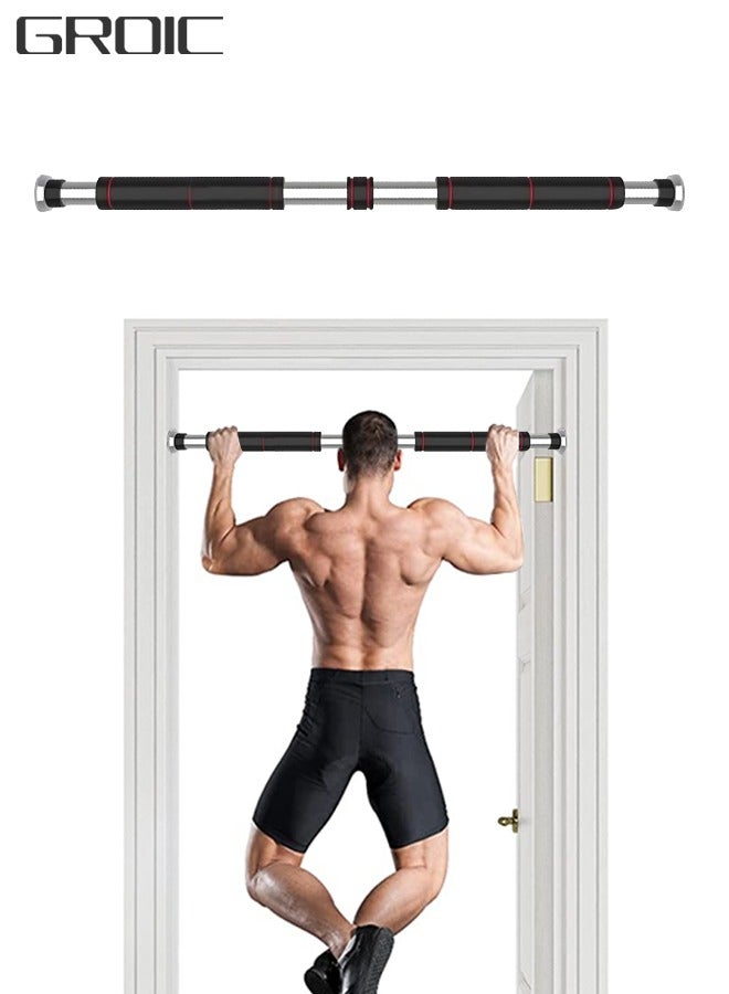 GROIC Pull Up Bar Chin Up Bar, Adjustable 60~100 CM Door Horizontal Bars Exercise Home Workout Gym Training Workout Bar, Sport Fitness Equipments Doorway Chin Up Adjustable Length Bar - Image 1