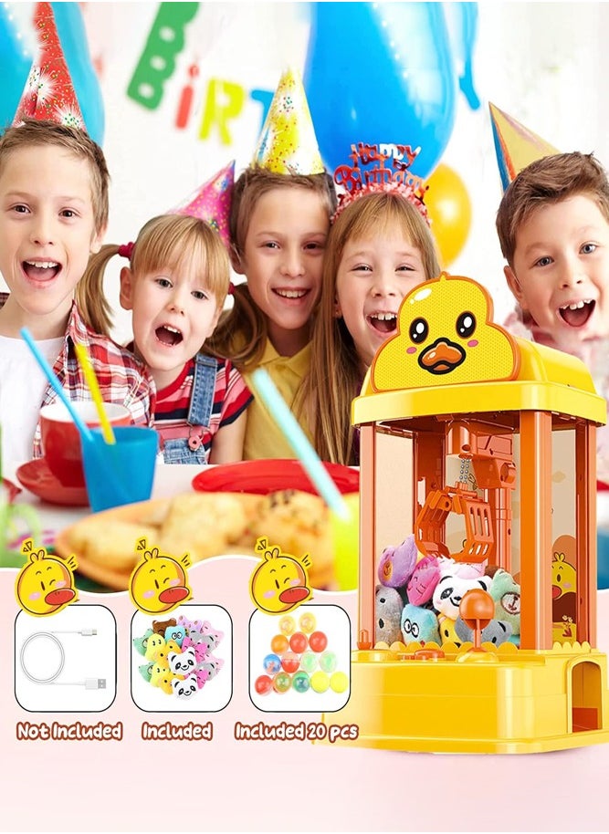 Mini Claw Machine Arcade Game with Adjustable Sounds and Countdown Timer