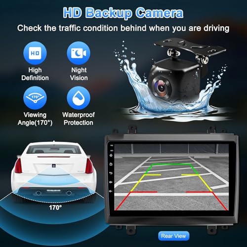 Alikali 9in Android 13 Car Stereo Radio for Mazda MX-5 2006-2021 w/GPS Navigation Support Wireless Carplay Android Auto Bluetooth FM/RDS WiFi/SWC/Mirror Link + Backup Camera 2+32G - Image 4