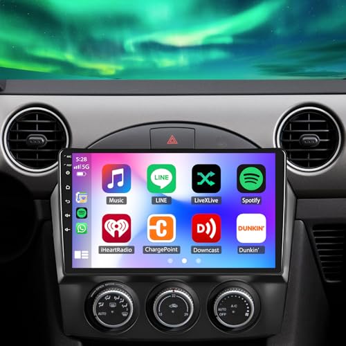 Alikali 9in Android 13 Car Stereo Radio for Mazda MX-5 2006-2021 w/GPS Navigation Support Wireless Carplay Android Auto Bluetooth FM/RDS WiFi/SWC/Mirror Link + Backup Camera 2+32G - Image 1