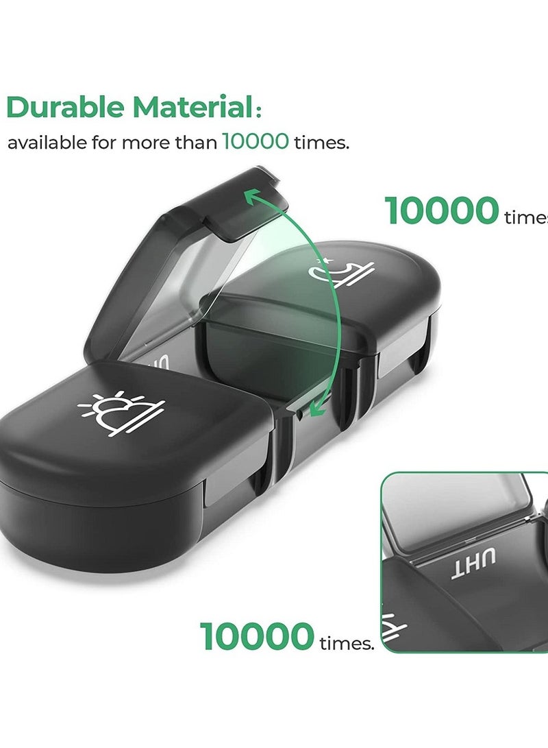 آي ميس يو منظم حبوب أسبوعي 3 مرات في اليوم، علبة دواء محمولة للسفر لمدة 7 أيام مع حاويات حبوب كبيرة - Image 3