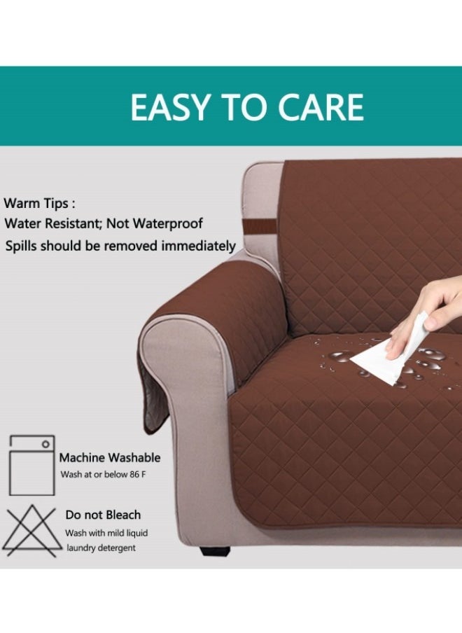 Optico 1/2/3 Seater Removable Sofa Cover Adjustable Strap Waterproof Quilted Furniture Protector Cover with Non Slip Foam Living Room Furniture Couch Slipcover Armchair Sofa Cover for Cats Dogs Kids  - Image 3